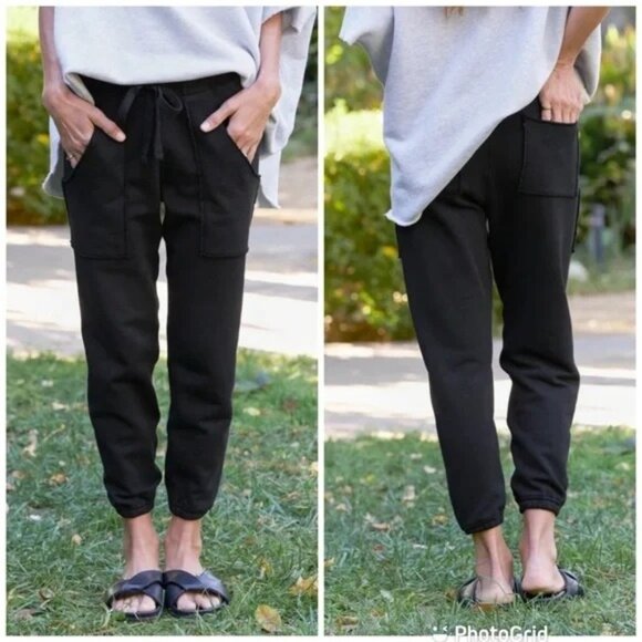 FRANK & EILEEN Eamon Jogger Sweatpant in Black NEW size XS